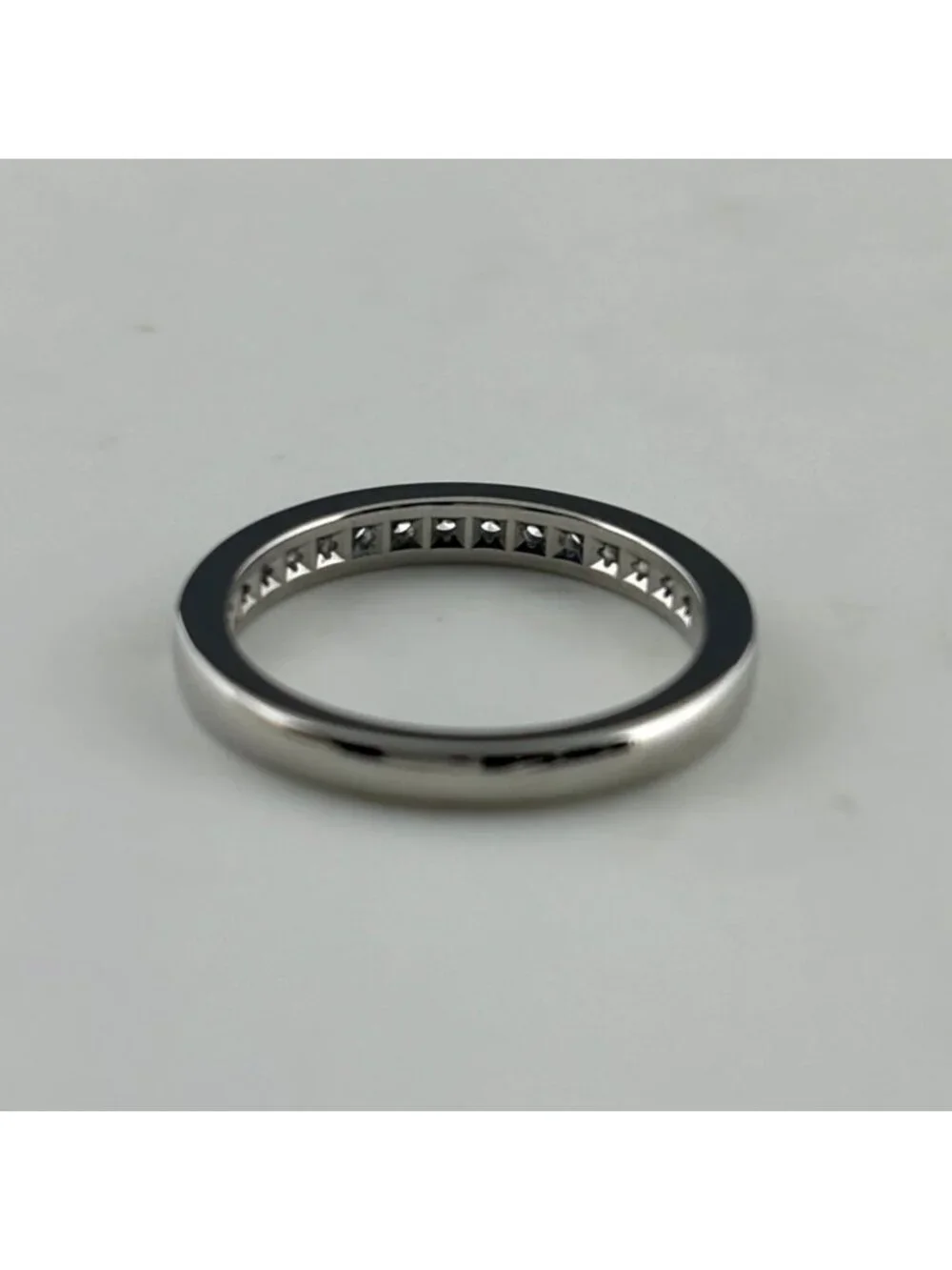 Tiffany & Co Half Circle Ring Platinum Pave Diamond